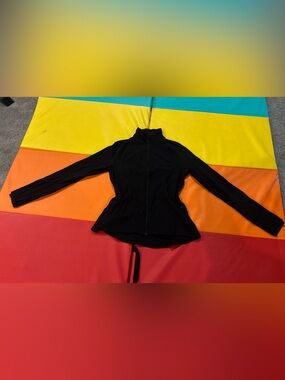 lululemon athletica Black Athletic Jacket with peplum bottom
